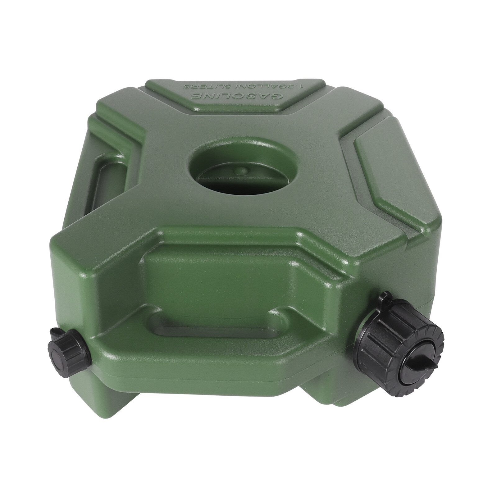 Green 1.3 Gallon Gas Can 5L Spare Oil Storage Fuel Tank For ATV UTV Motorcycle