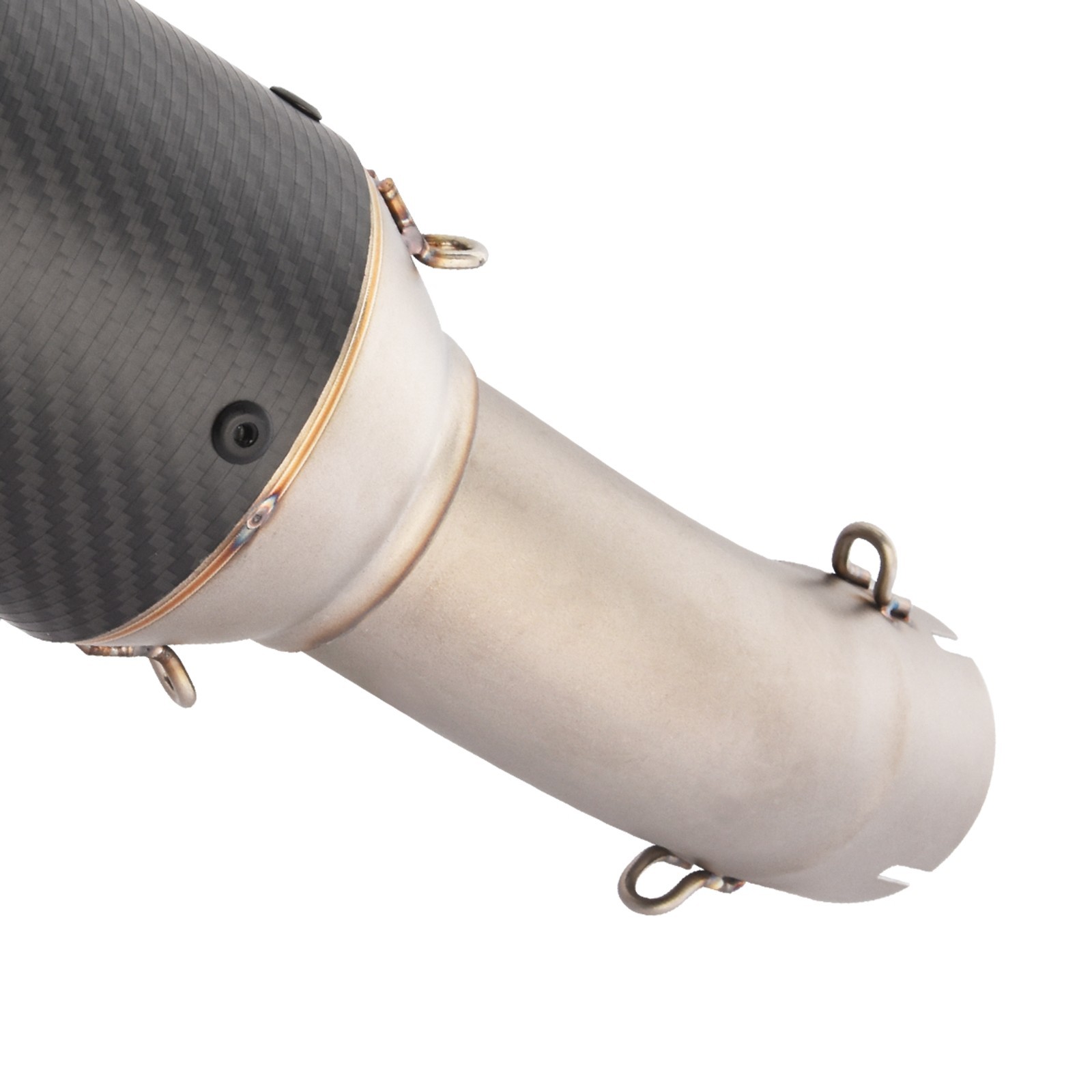 For Kawasaki Ninja ZX4R ZX4RR 2023-2025 Carbon Exhaust Mid Link Pipe Muffler