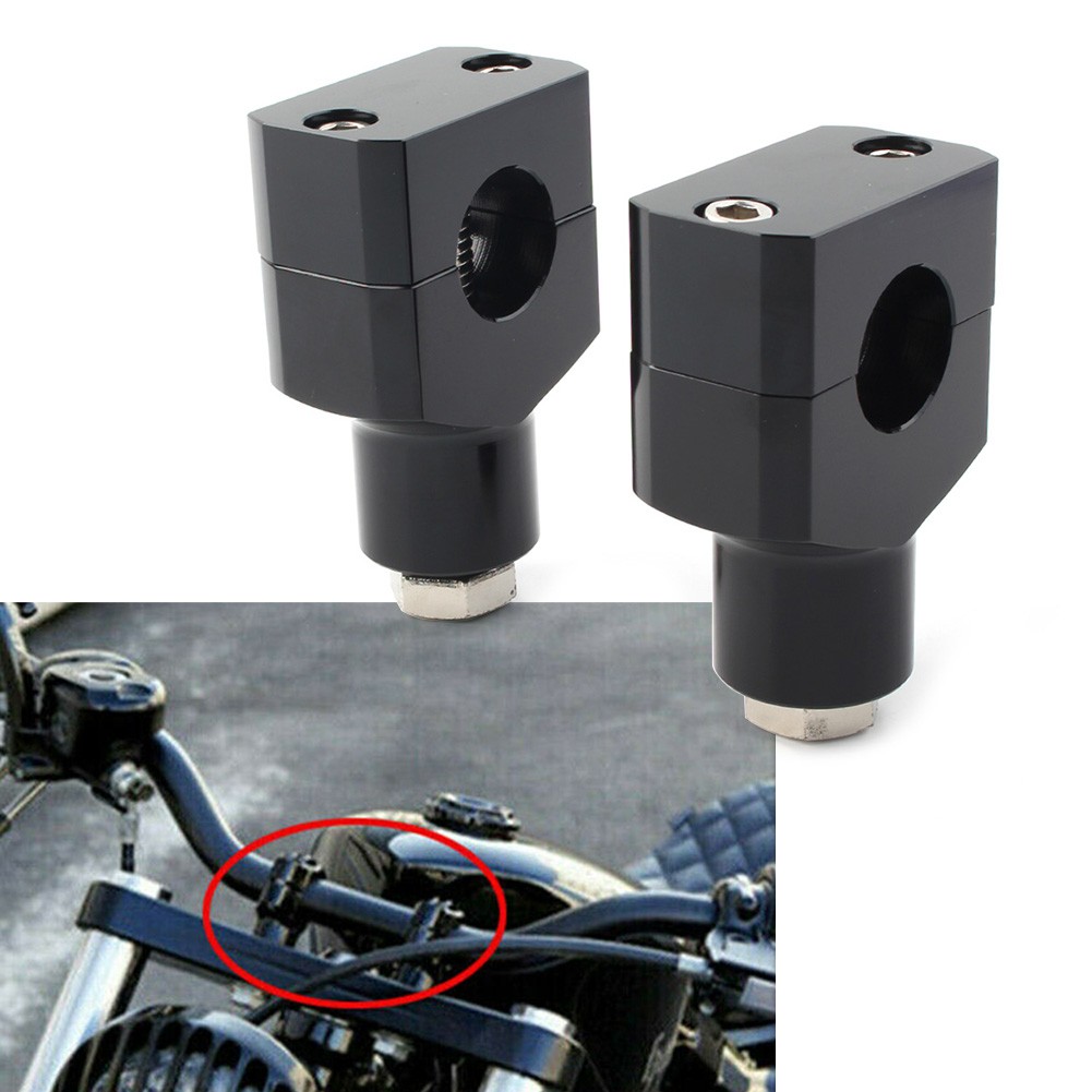 For Harley Fatboy 1″ Motorcycle Handlebar Handle Bar Adapter Risers Clamp Mounts