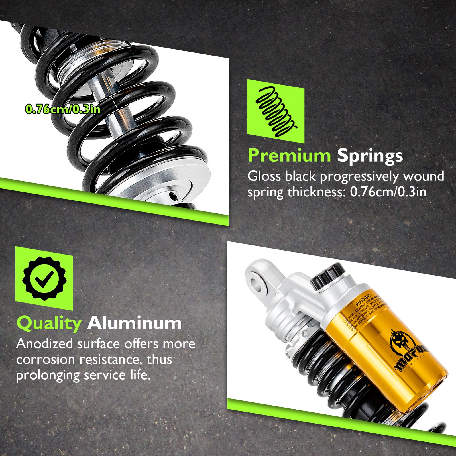 13.4 Adjustable Rear Suspension Shocks Harley Sportster XL883N XL1200X Nightster