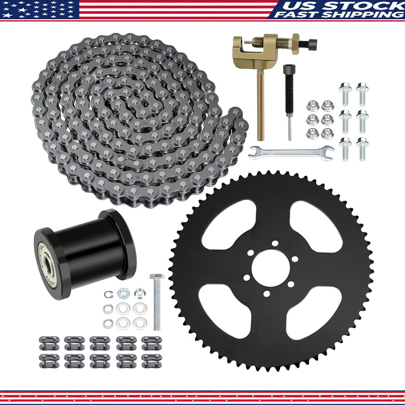 65 Tooth Sprocket and 35 Chain 140 Links Coleman CT100U CC100X Baja Doodle Bug B
