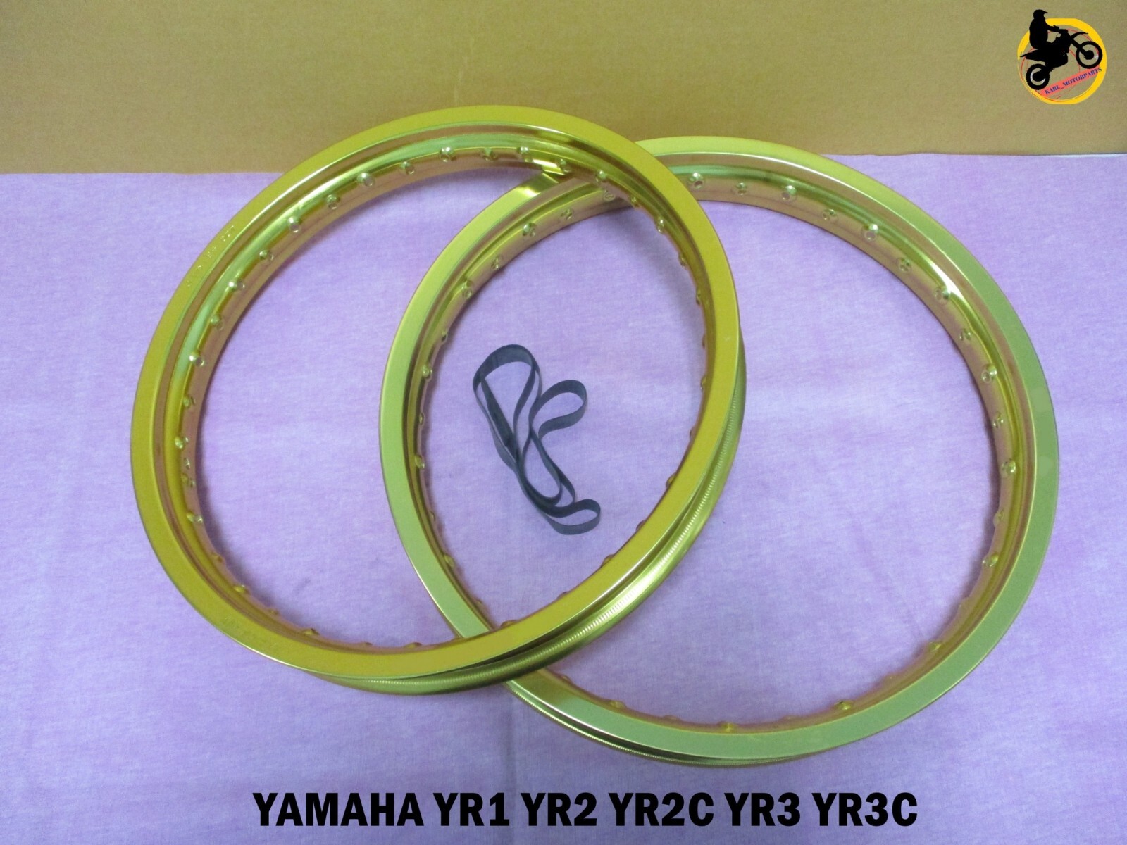 YAMAHA YR1 YR2 YR2C YR3 YR3C ALU GOLD F+ R WHEEL RIM SET SERIES7 *nan4297*