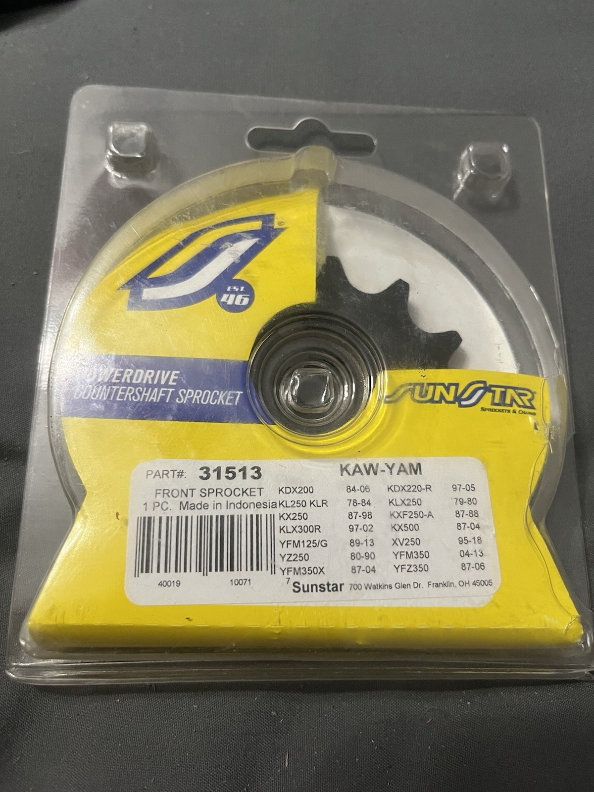 Sunstar 31513 13T Front Sprocket 520 Kawasaki KDX200 KX250 KX500 Yamaha YFZ350