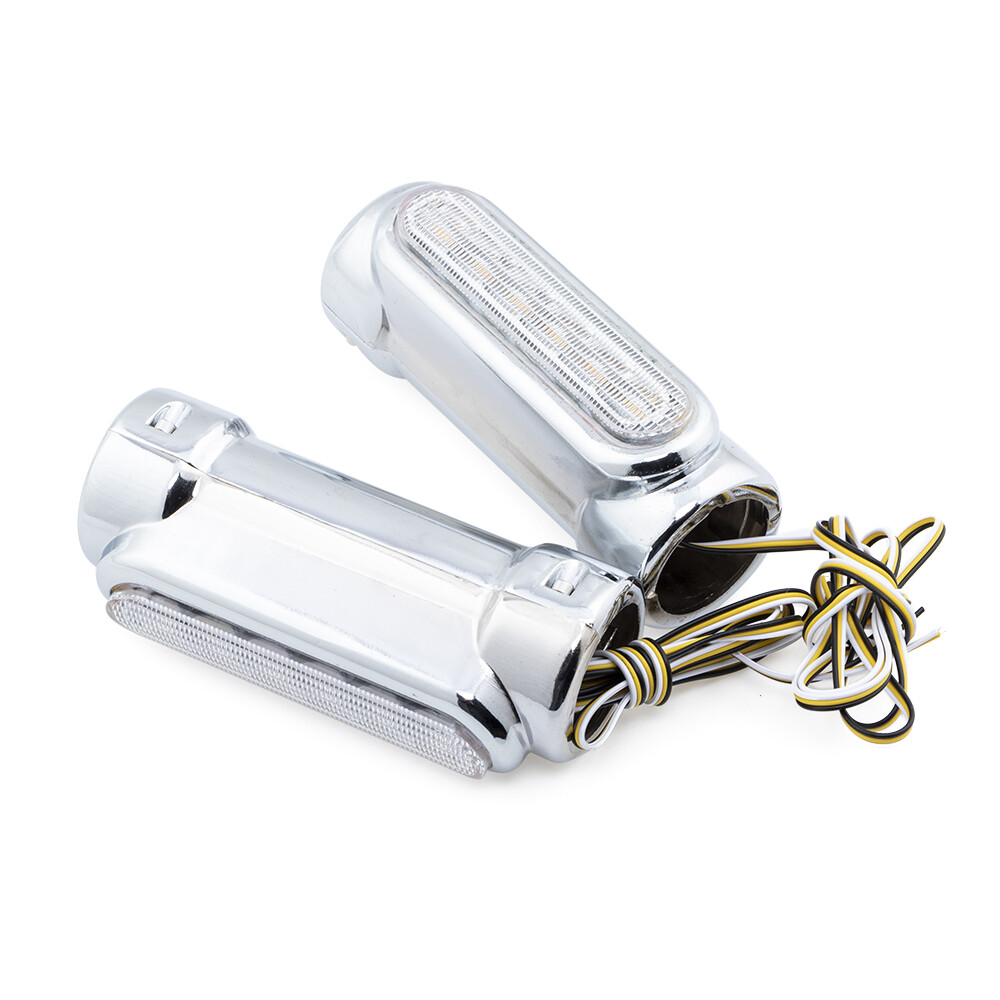1.25” 32mm Highway Engine Guard Crash Bar LED Turn Signal DRL Light For Harley