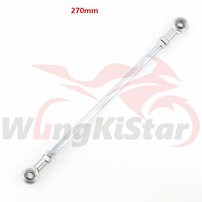 M8 270MM/10.62In Tie Rod+2x Ball Joints+2x Nut Steering Linkage Drag Link Thread