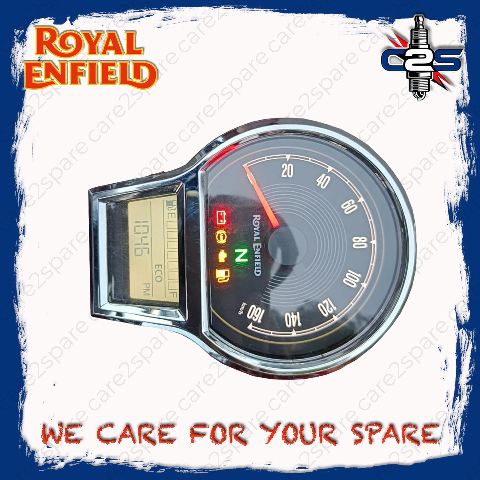 Instrument Cluster KMPH Single Scale for Royal ENfield New Classic Reborn 350