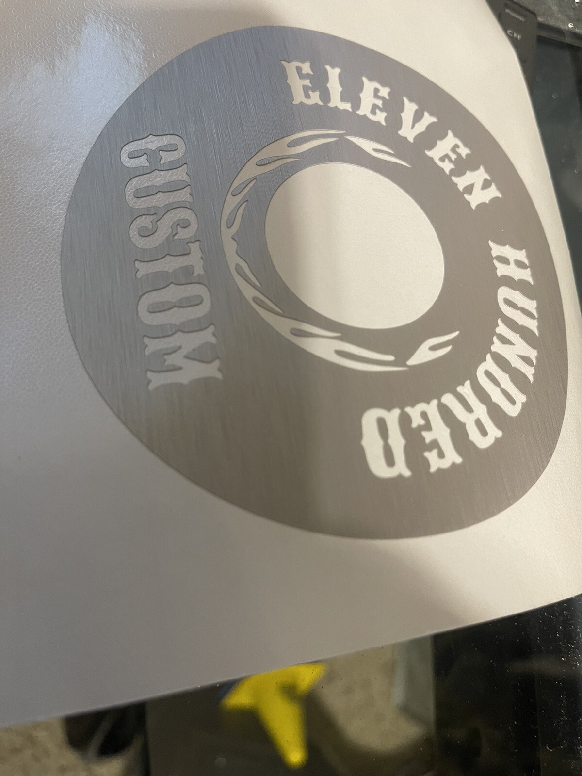 Yamaha VStar 1100 Custom Insert decal sticker Brushed Silver.