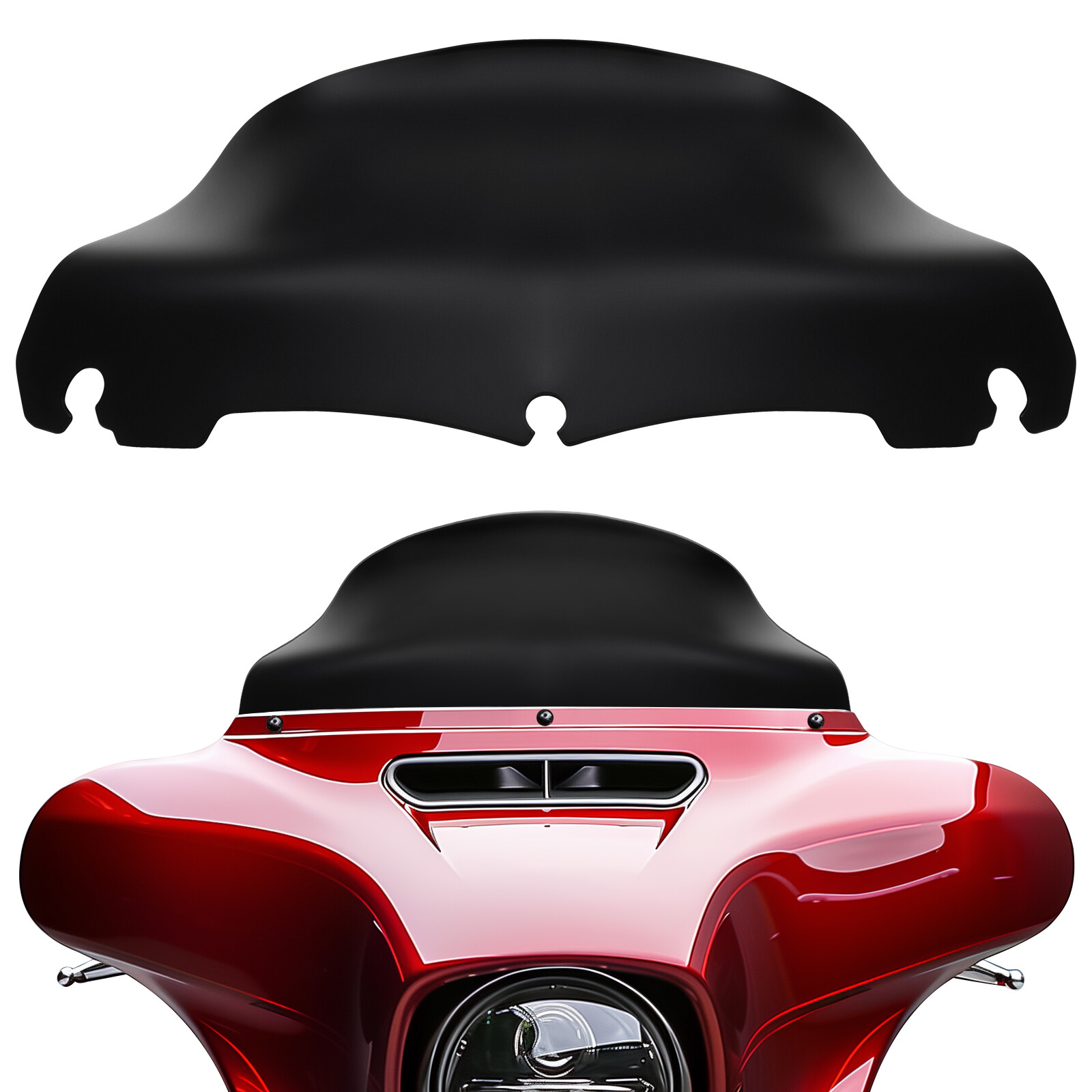 4″ 7″ 9″ Wave Windshield For Harley Touring Street Glide Ultra Electra 2014-2024