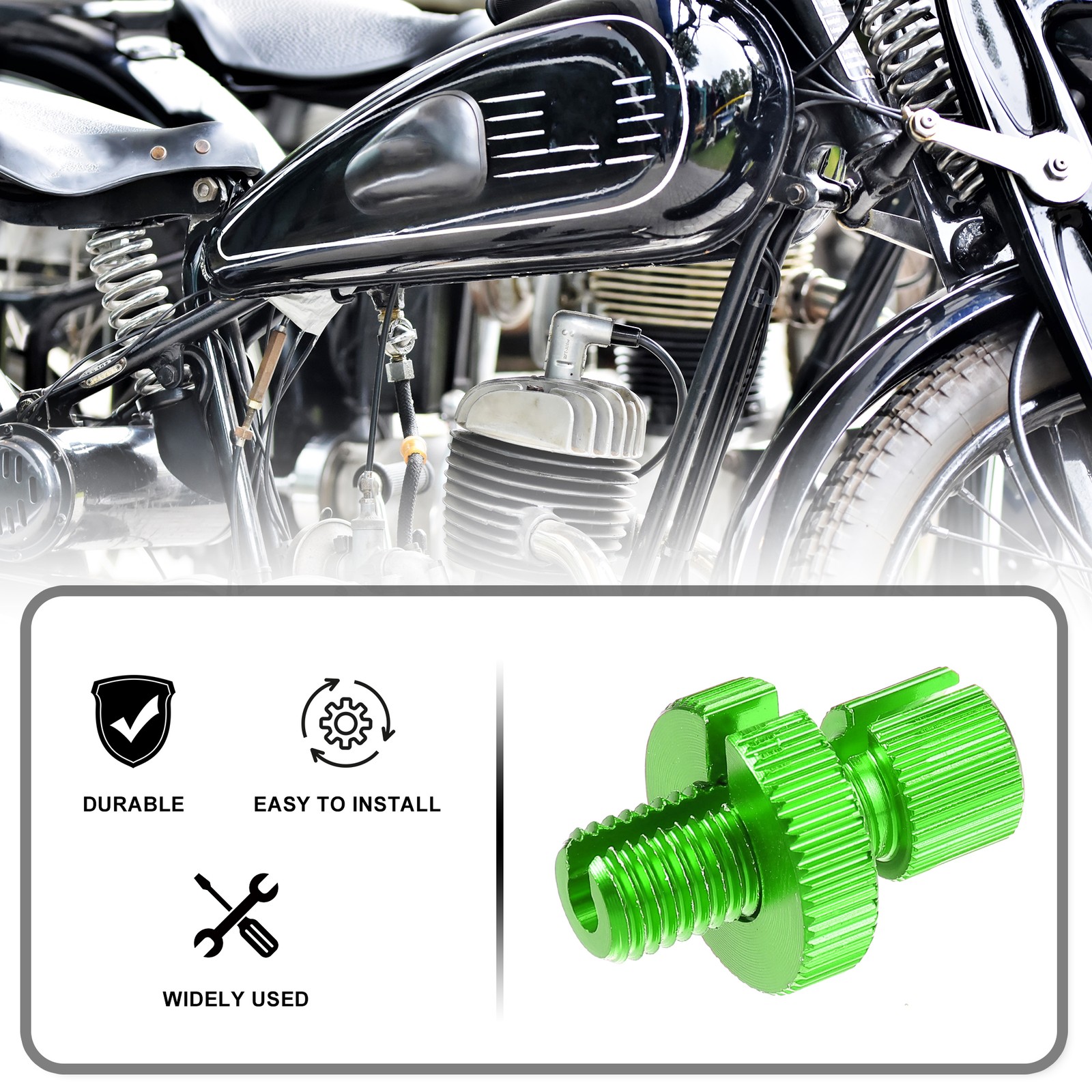 1 Pcs M10 Brake Clutch Cable Line Adjuster Screw for Scooter Green
