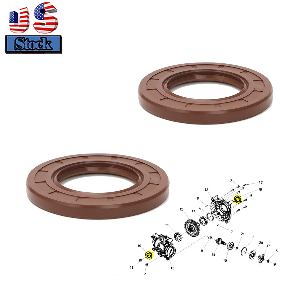 2× Axle Seals For 13-20 Polaris RZR Transmission Ranger Rear Diff Cv Xp 3235052