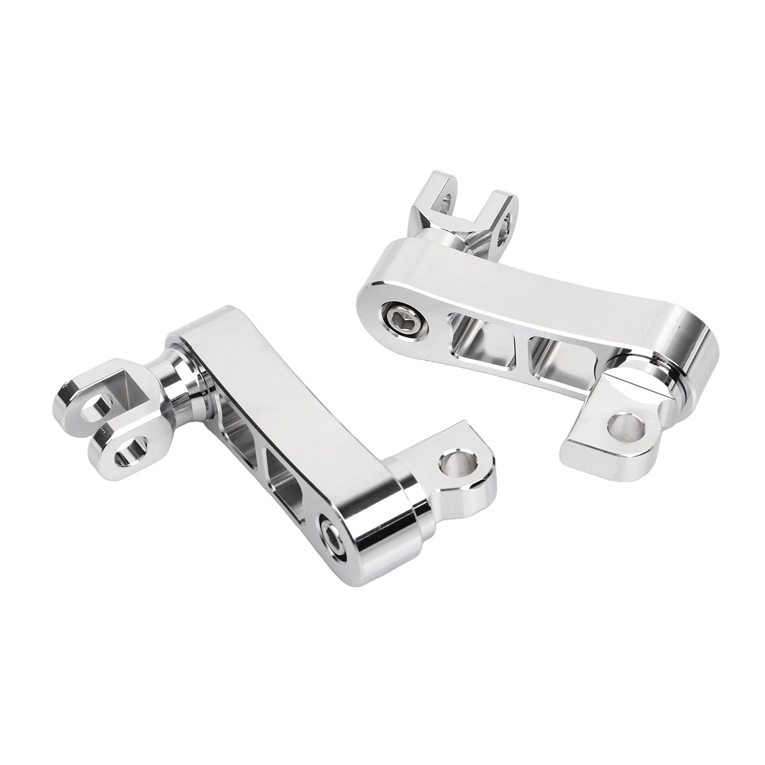 Chrome Foot Peg Extensions Mount For Harley Dyna Wide Glide FXDWG Fat Bob FXDF
