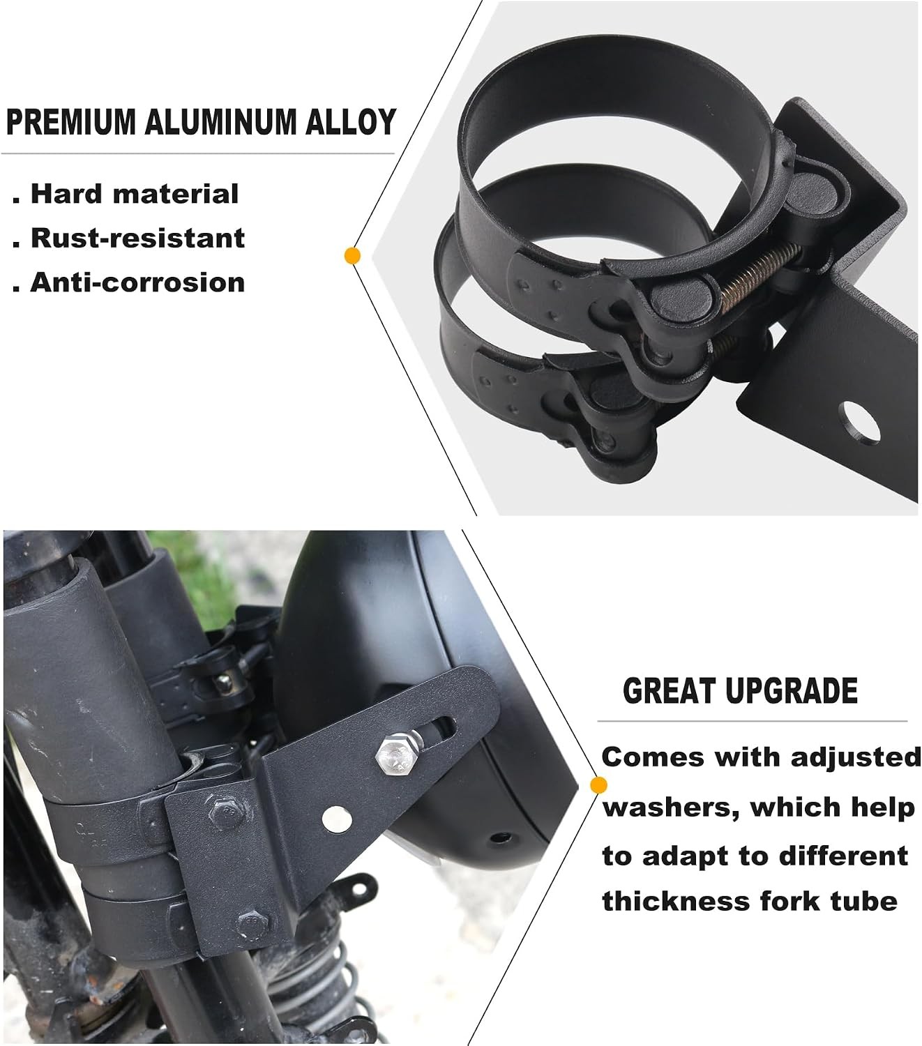 Motorcycle Headlight Brackets 52mm Cafe Racer Chopper Bobber