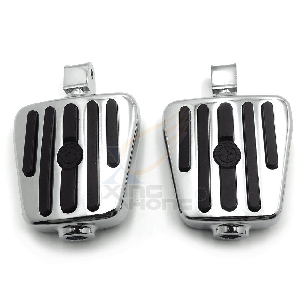 Chrome & Rubber footpegs For Honda Stateline Shadow VTX1300C VTX1800C VTX1800F