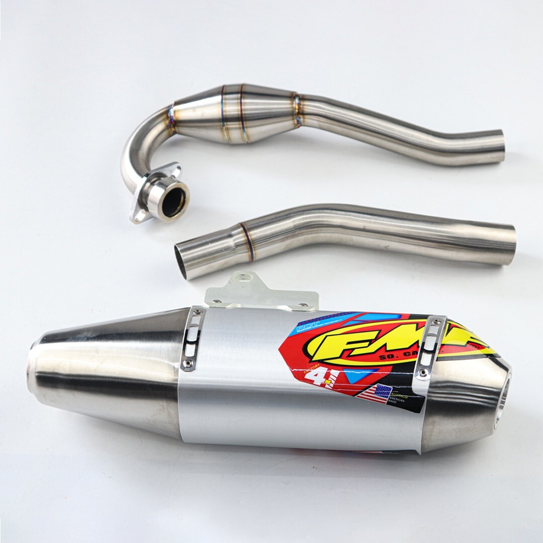 SILVER EXHAUST FULL SYSTEM REAR PIPE STAINLESS FOR KAWASAKI KLX300 R 2020-2025