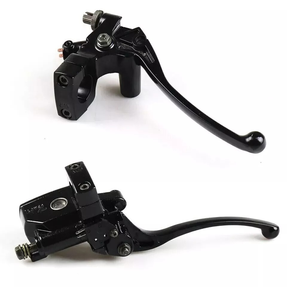 1″ Motorcycle Master Cylinder Front Brake & Clutch Levers Set For Harley