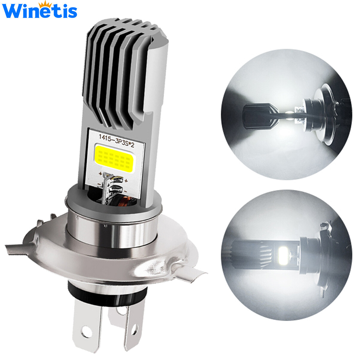 Ultra Hi/Low White LED Bulb for Kawasaki OEM 92069-0097 12V 55/60W Visibility