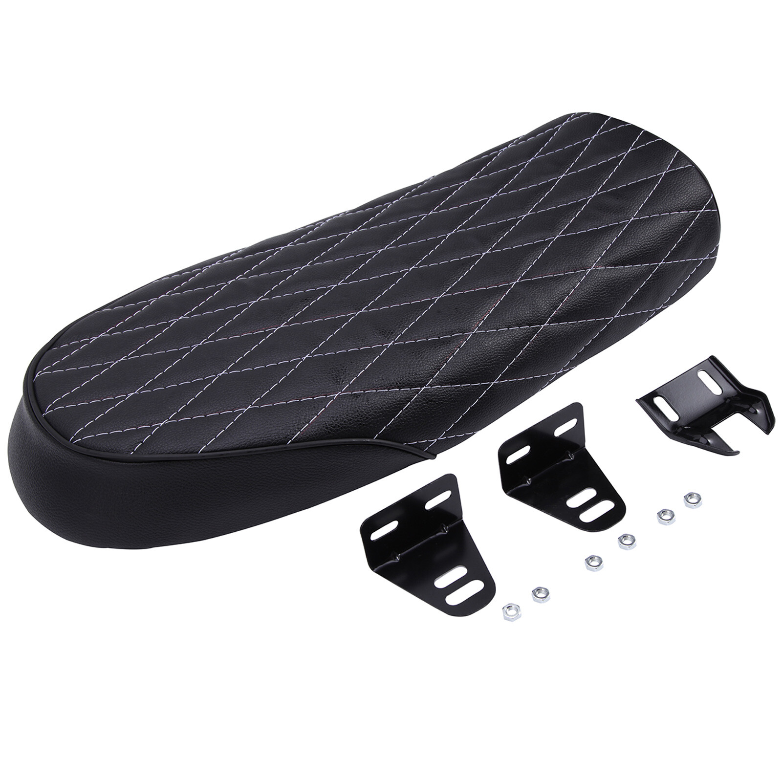 Motorcycle Vintage Seat Flat Brat Saddle For Yamaha Honda Suzuki GS Cafe Racer