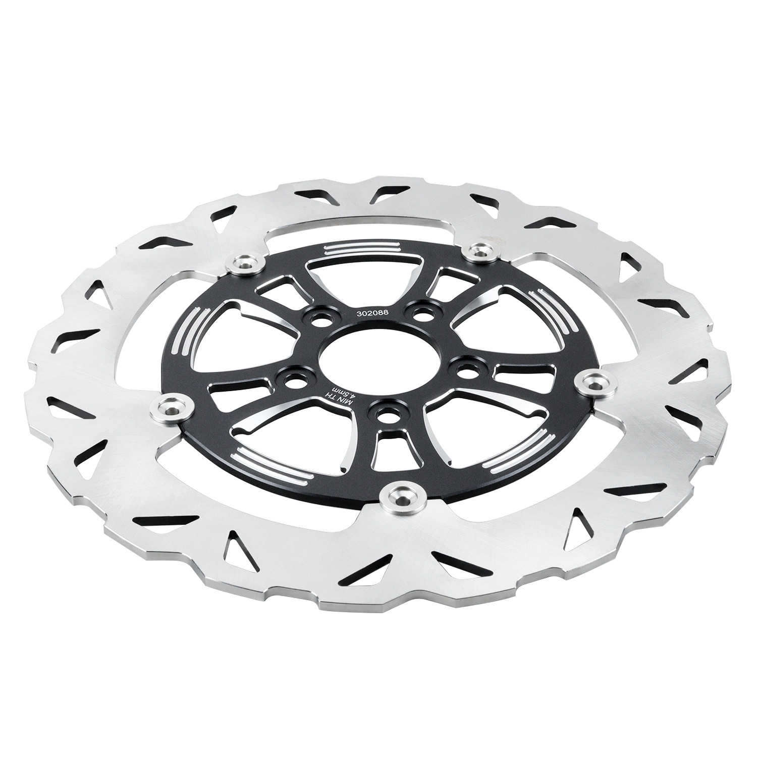 1 Set 12.6” Floating Black Front Brake Rotor for Harley 2024-later FLHX FLTRX