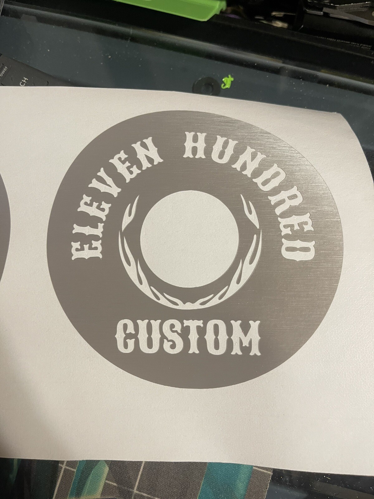 Yamaha VStar 1100 Custom Insert decal sticker Brushed Silver.