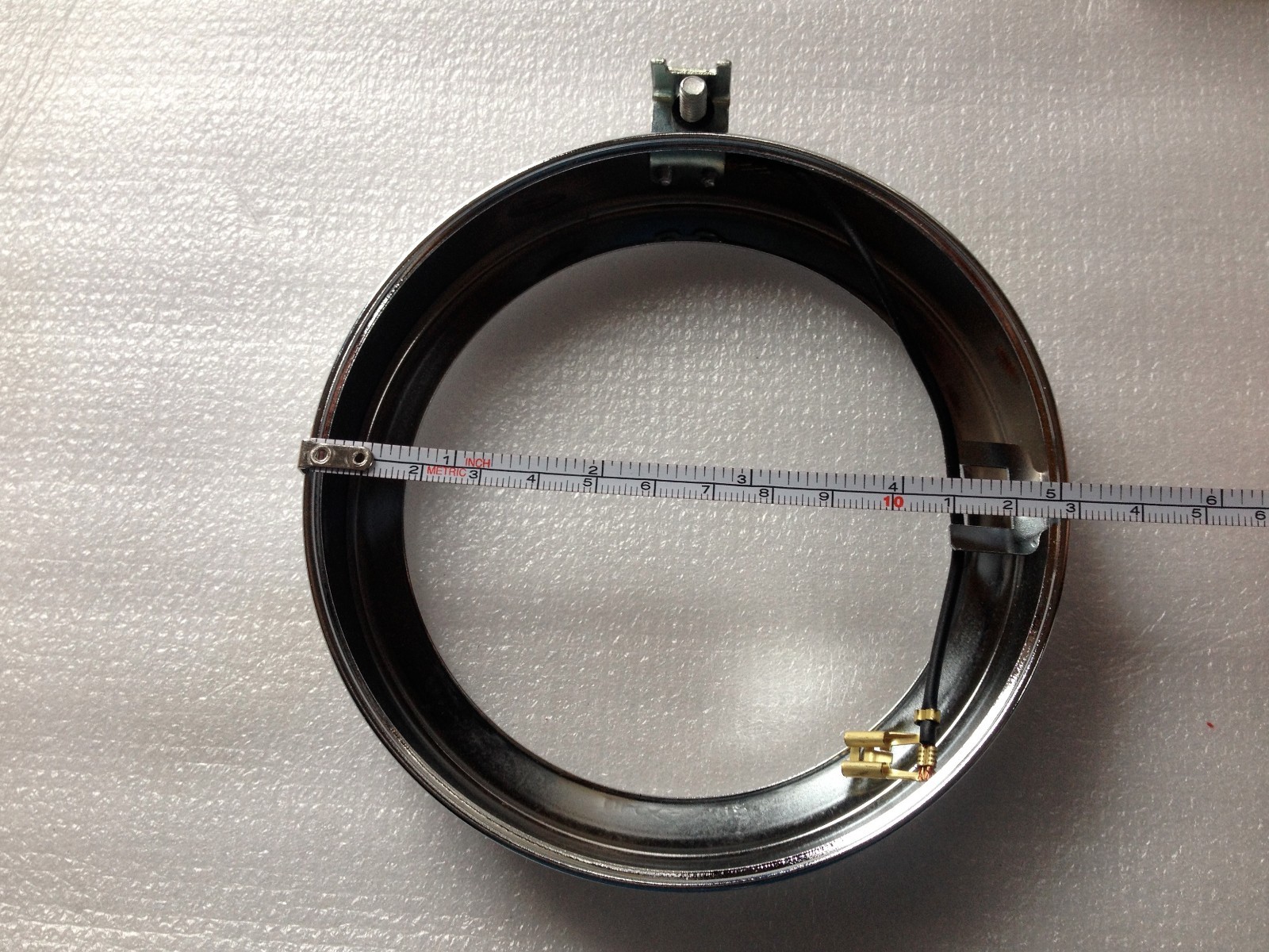 Original Vintage C.E.V. Chrome Rim for Motorcycle Headlamp 105mm Mod. 6502 NOS