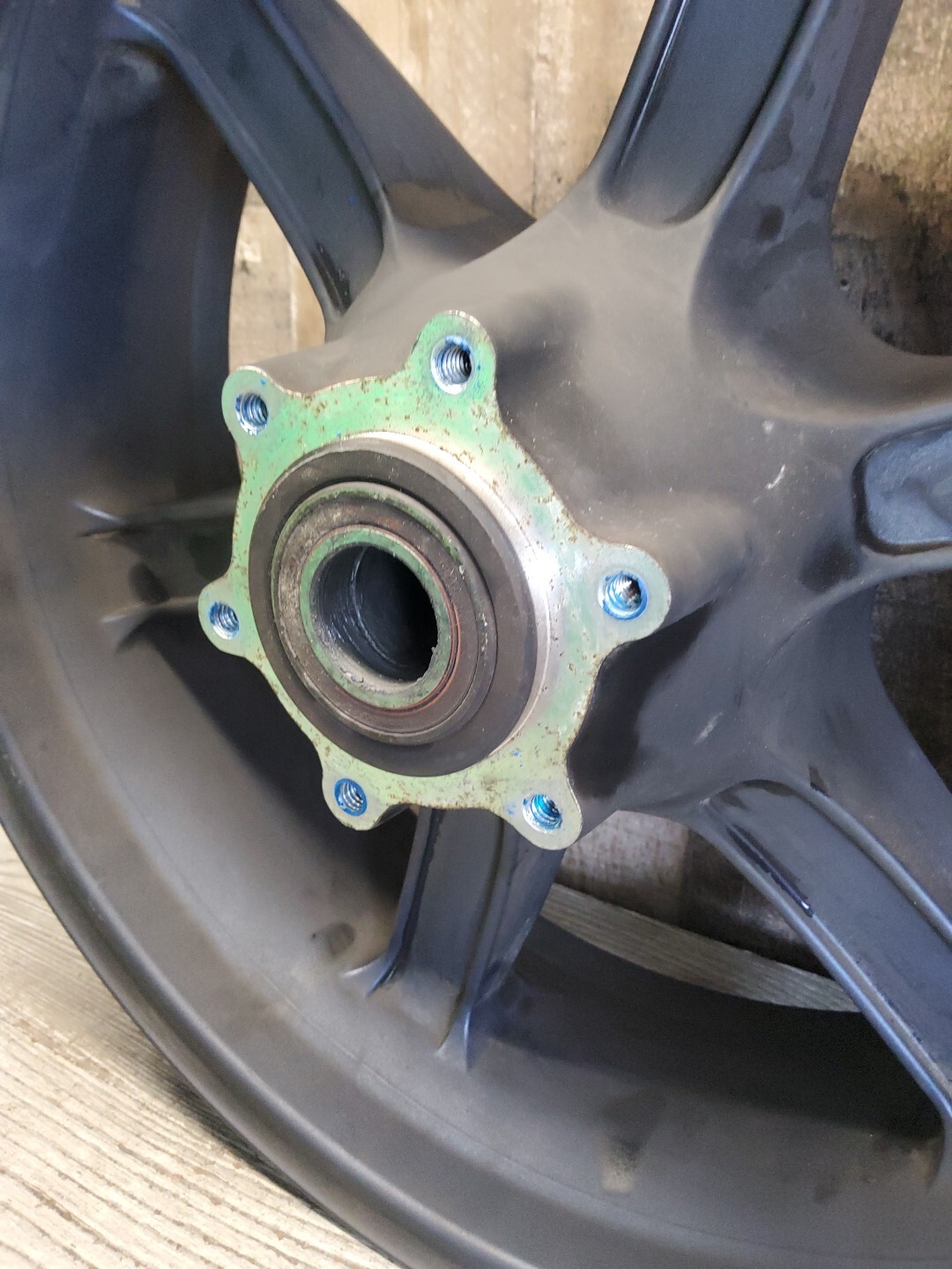 2008 08 08-10 Buell 1125R Rear Back Wheel Rim 17×5.50 Bent