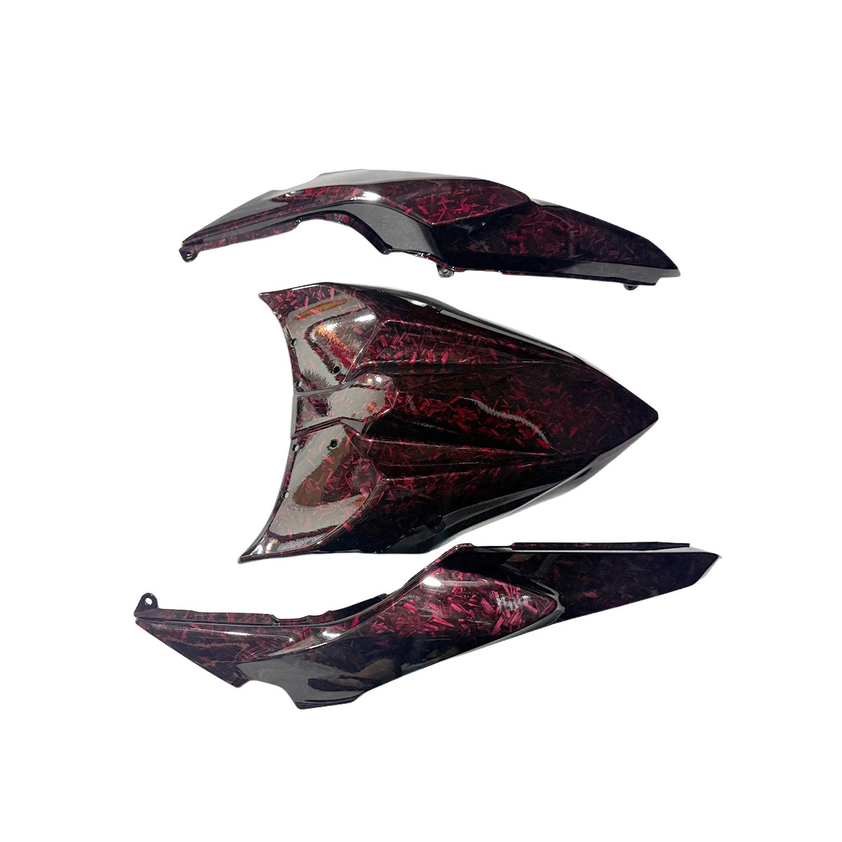 Red Forged Pattern Fairing for Kawasaki ER-6F Ninja 650R 2017 2018 2019 Bodywork