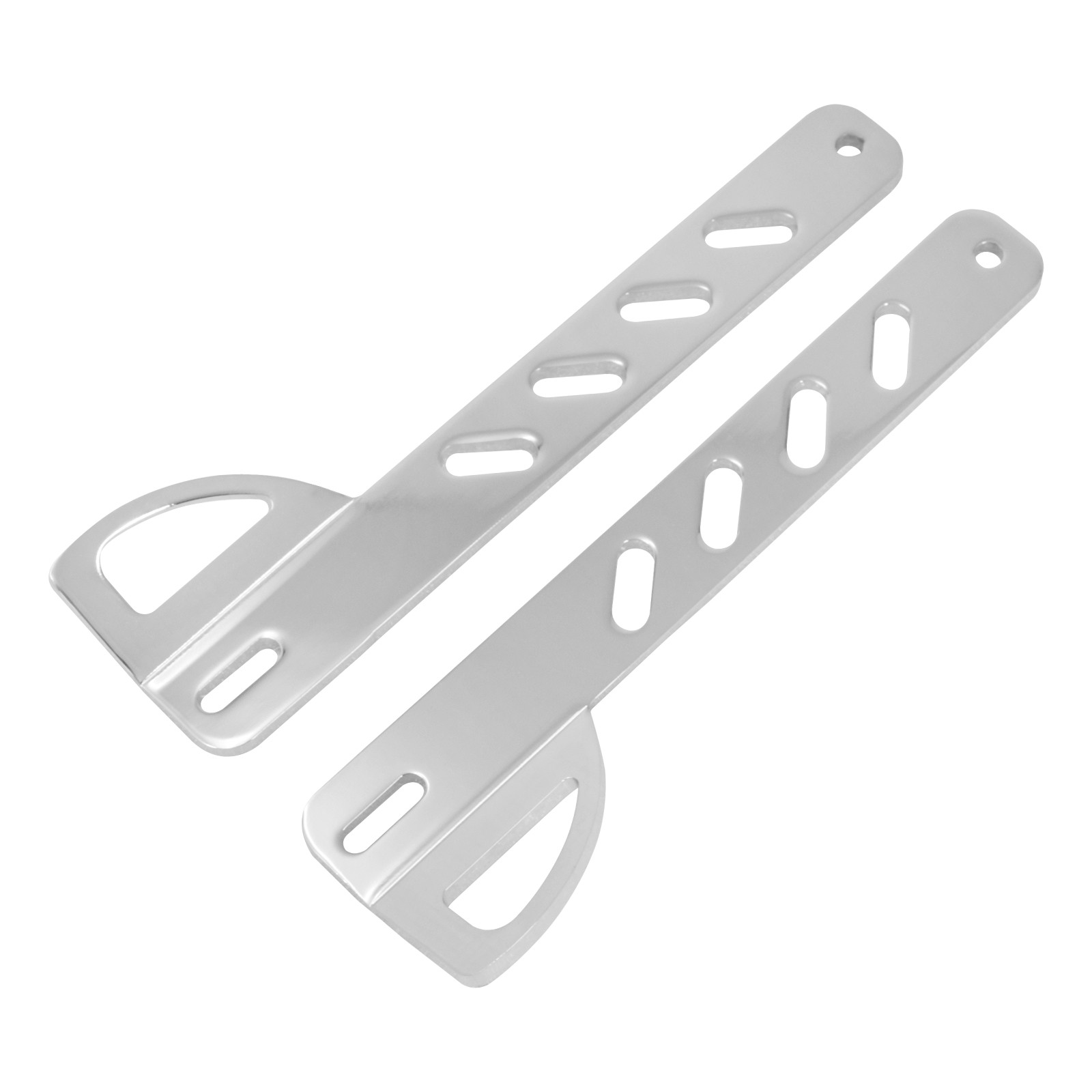 Chrome Front Fork Tie Down Brackets Mounting Holder Fit For Harley Softail 00-24