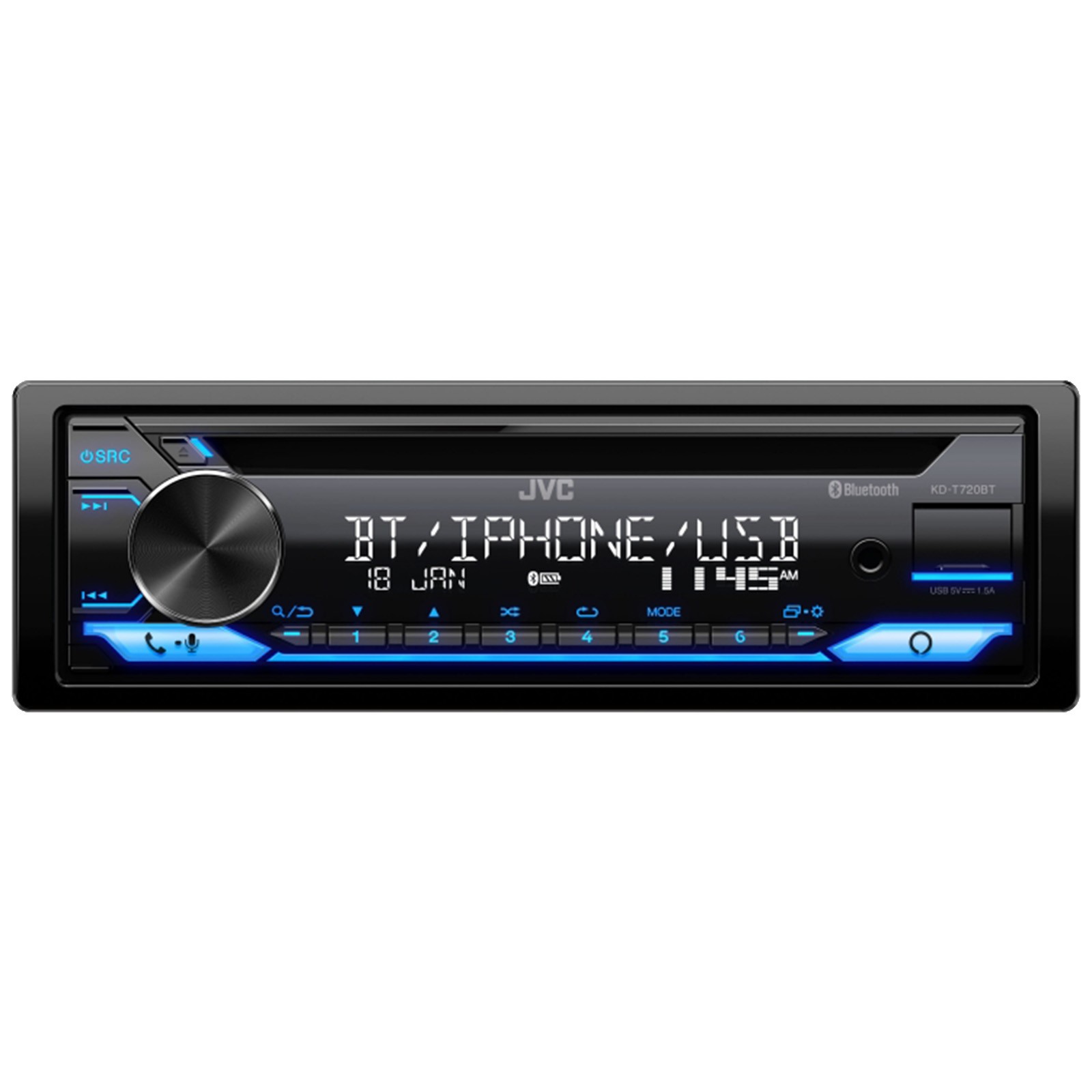 Single DIN Marine Bluetooth CD Receiver, 98-2013 Harley Single DIN Install Kit