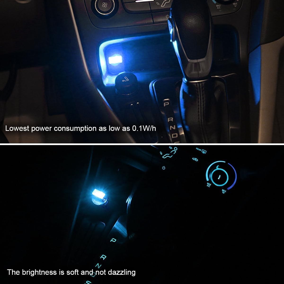 USB Plug-In Vehicle Ambient Lighting Kit, Car Interior Atmosphere LED Lamp, Univ