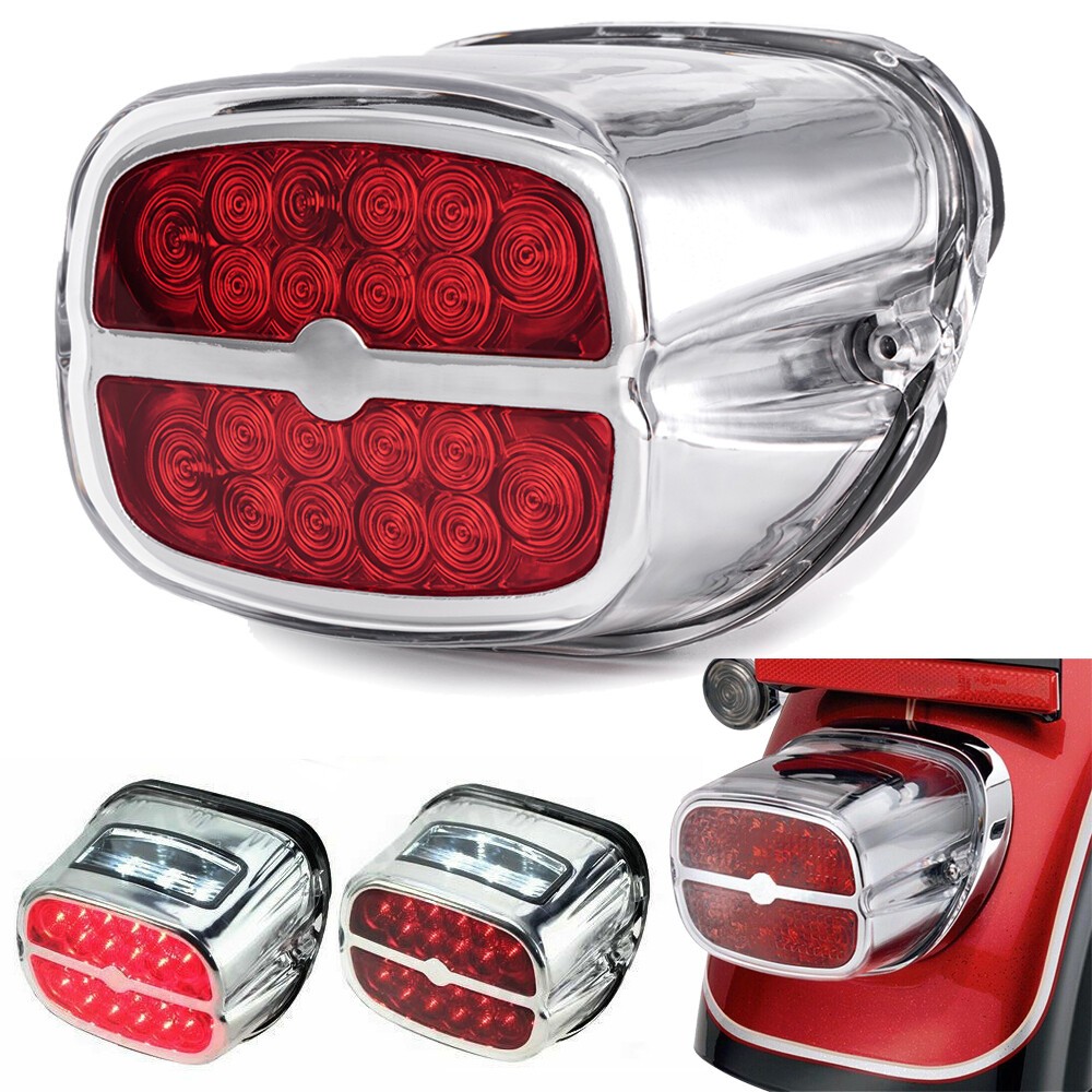 For Harley Touring Road King Electra Glide FLTR Dyna Chrome LED Tail Light Brake
