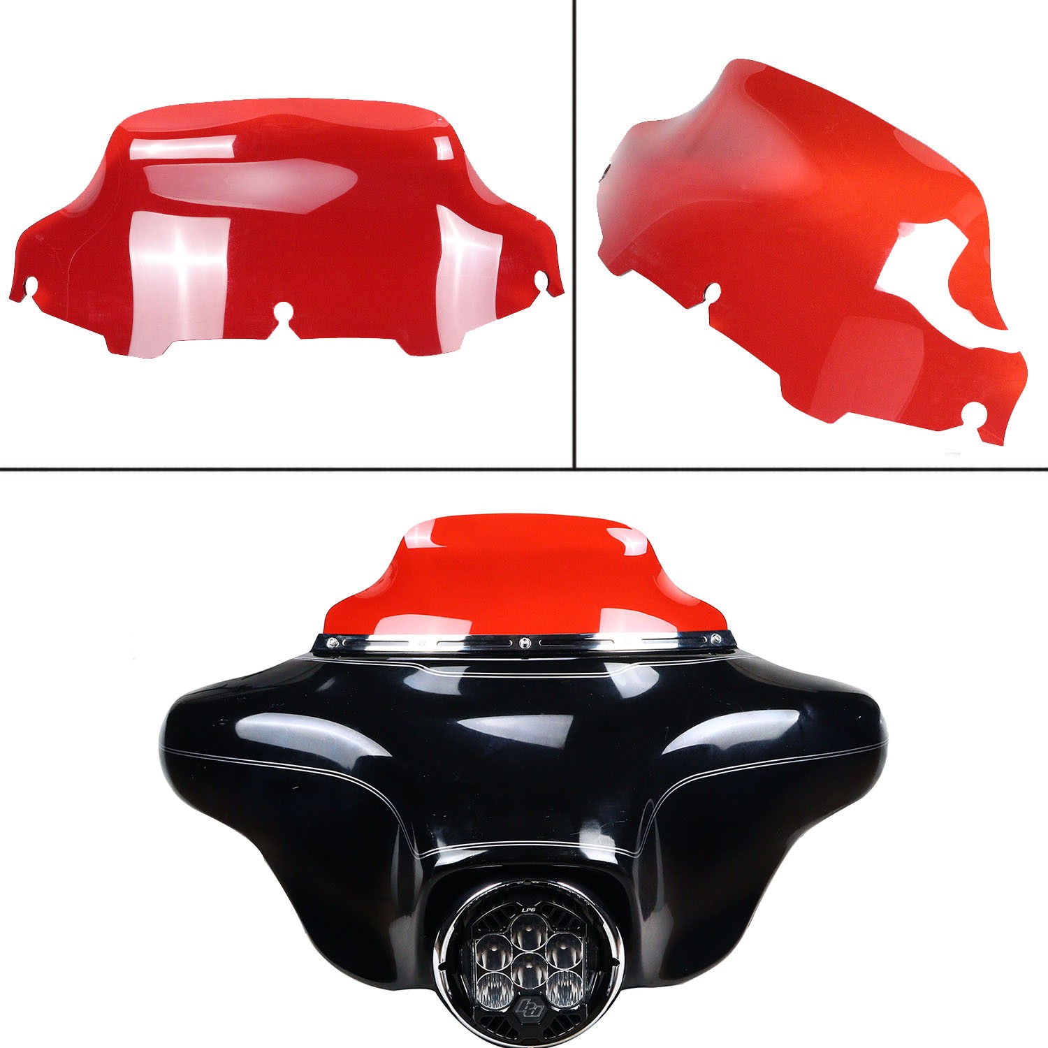8.0″ Red Windshield for Harley 1996-13 Street Glide Electra Glide FLHTCUTG FLHTK