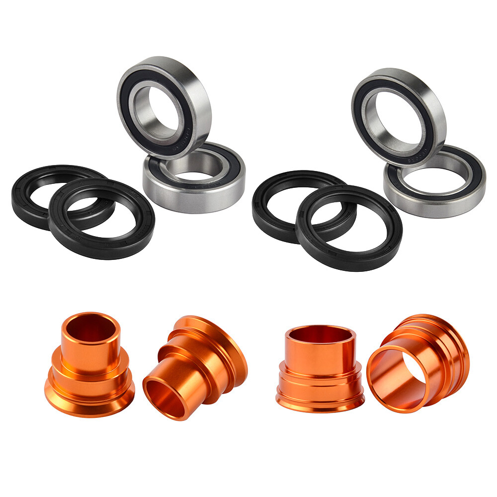 Front & Rear Wheel Spacer Bearing Seal Kit For KTM 125 200 250 300 EXC 2003-2015