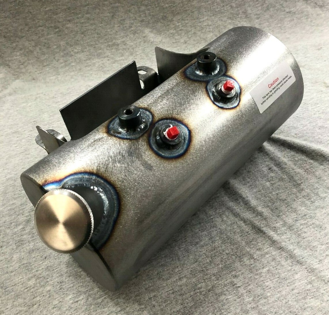 USA MADE Flat End Side Fill Custom Oil Tank W/ Battery Tray For Harley & Customs