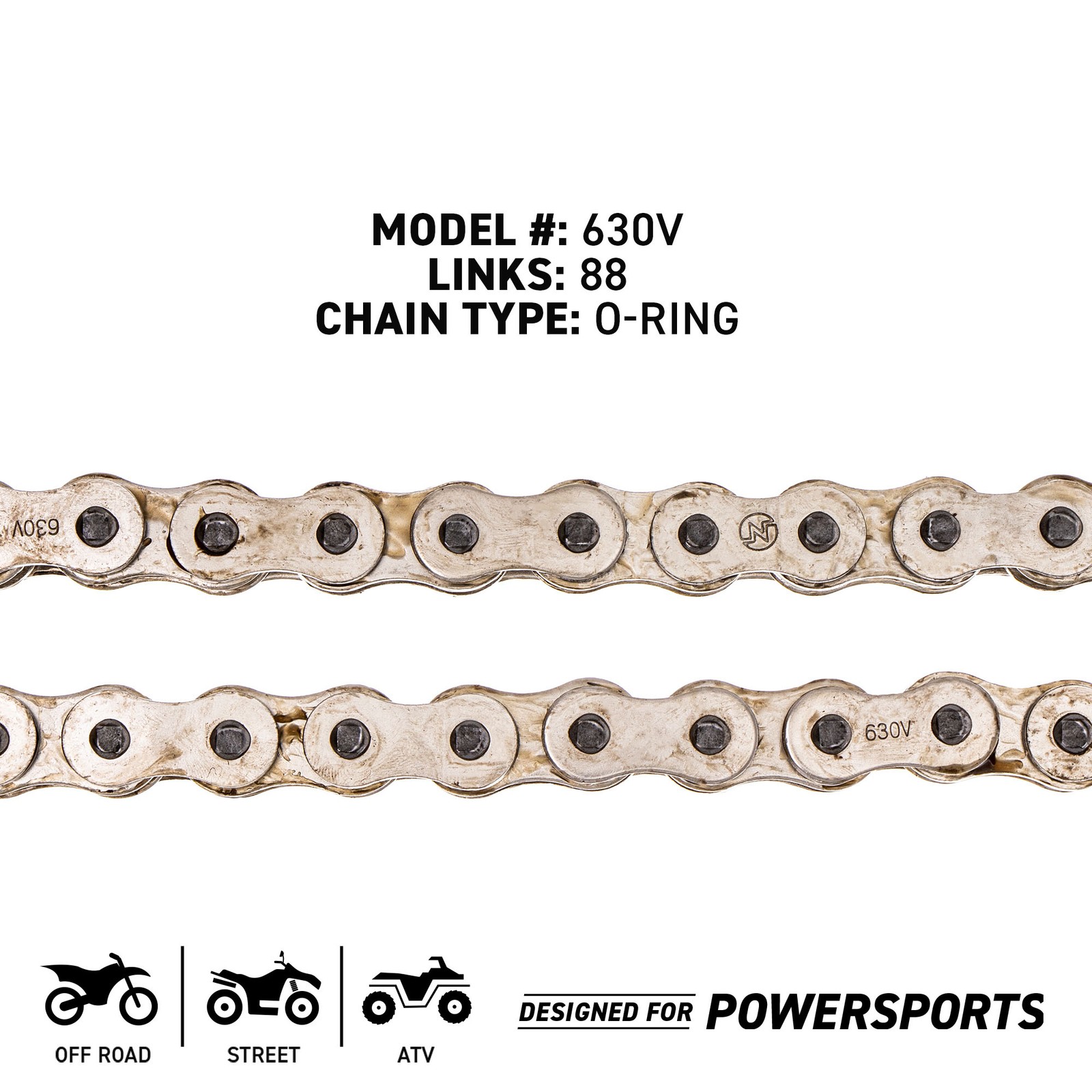 NICHE 630 Drive Chain 88 Links O-Ring With Connecting Master Link Motorcycle