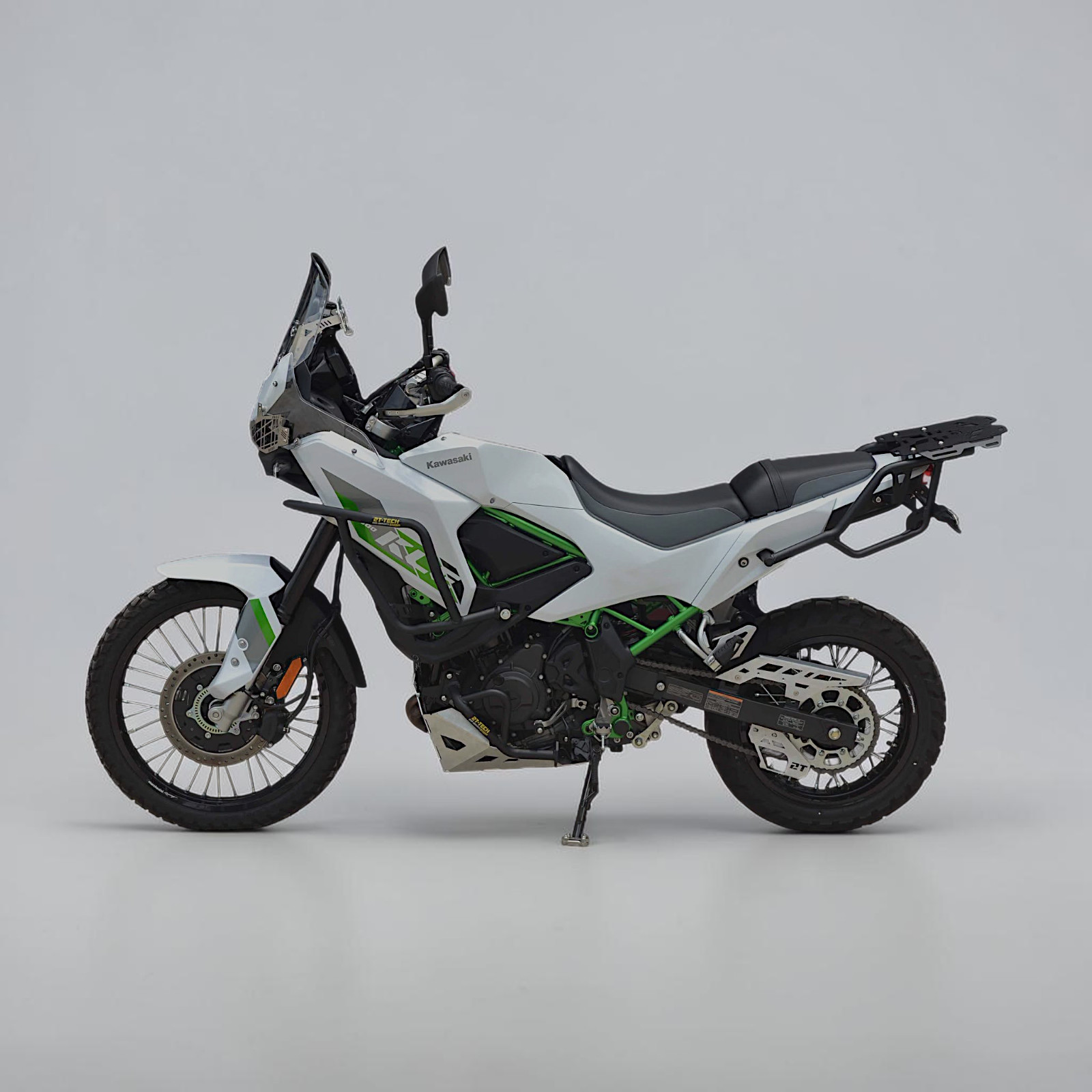 Kawasaki 2026 KLE500 Rear Rack Steel Carrier ฺBlack Luggage Rack Tail Rack