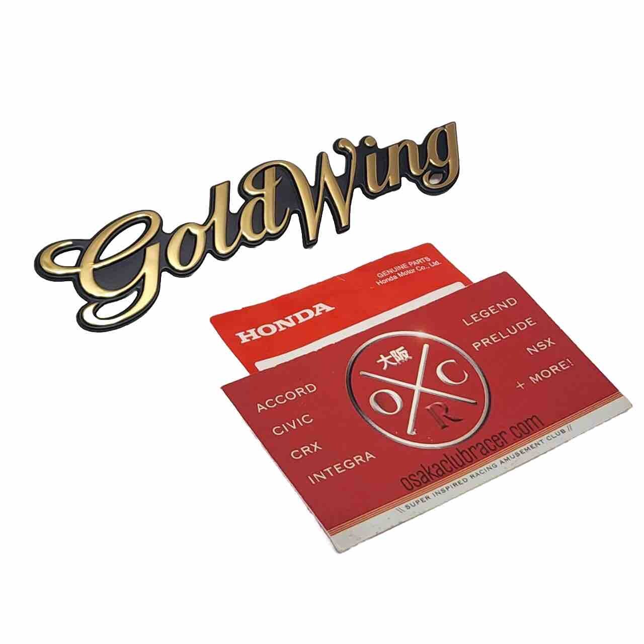 Genuine OEM 1988-2000 Honda Goldwing Side Emblem Badge 83605-MT8-010 NEW OE Gold