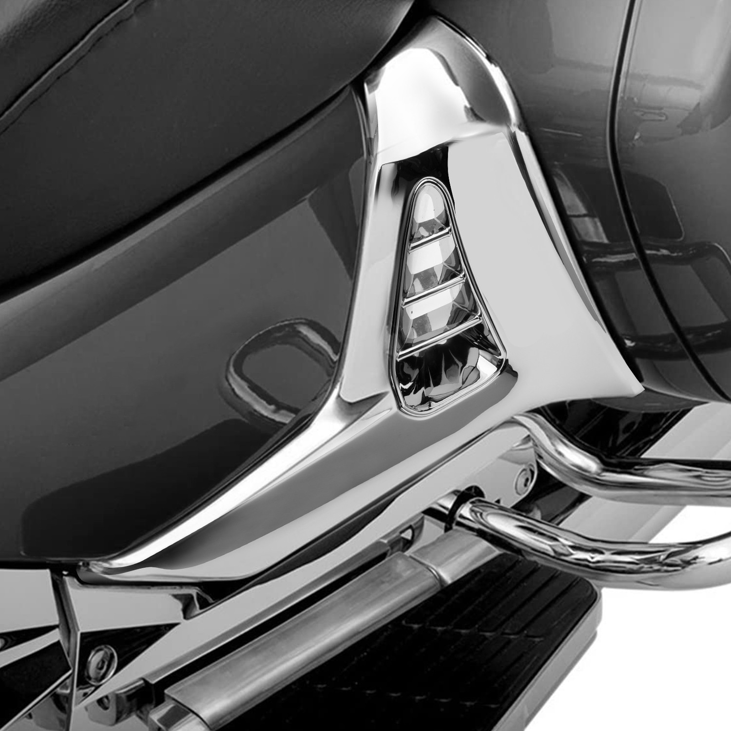 Chrome Side Fairing Trim Cover Fit For Honda Goldwing 1800 GL1800 2001-2011 2010