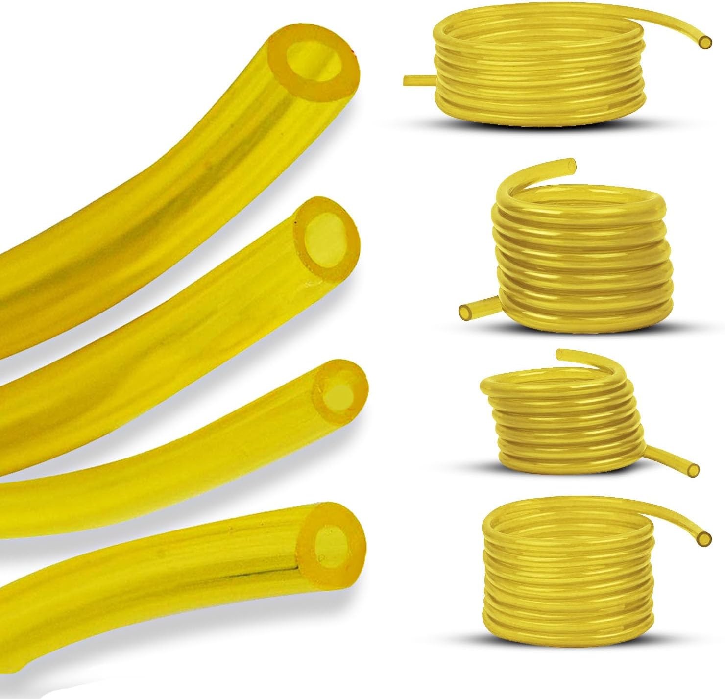 4 Sizes Universal Fits Fuel Line Hose Kit for Diesel Small Engine 2 Cycle 8.2FT