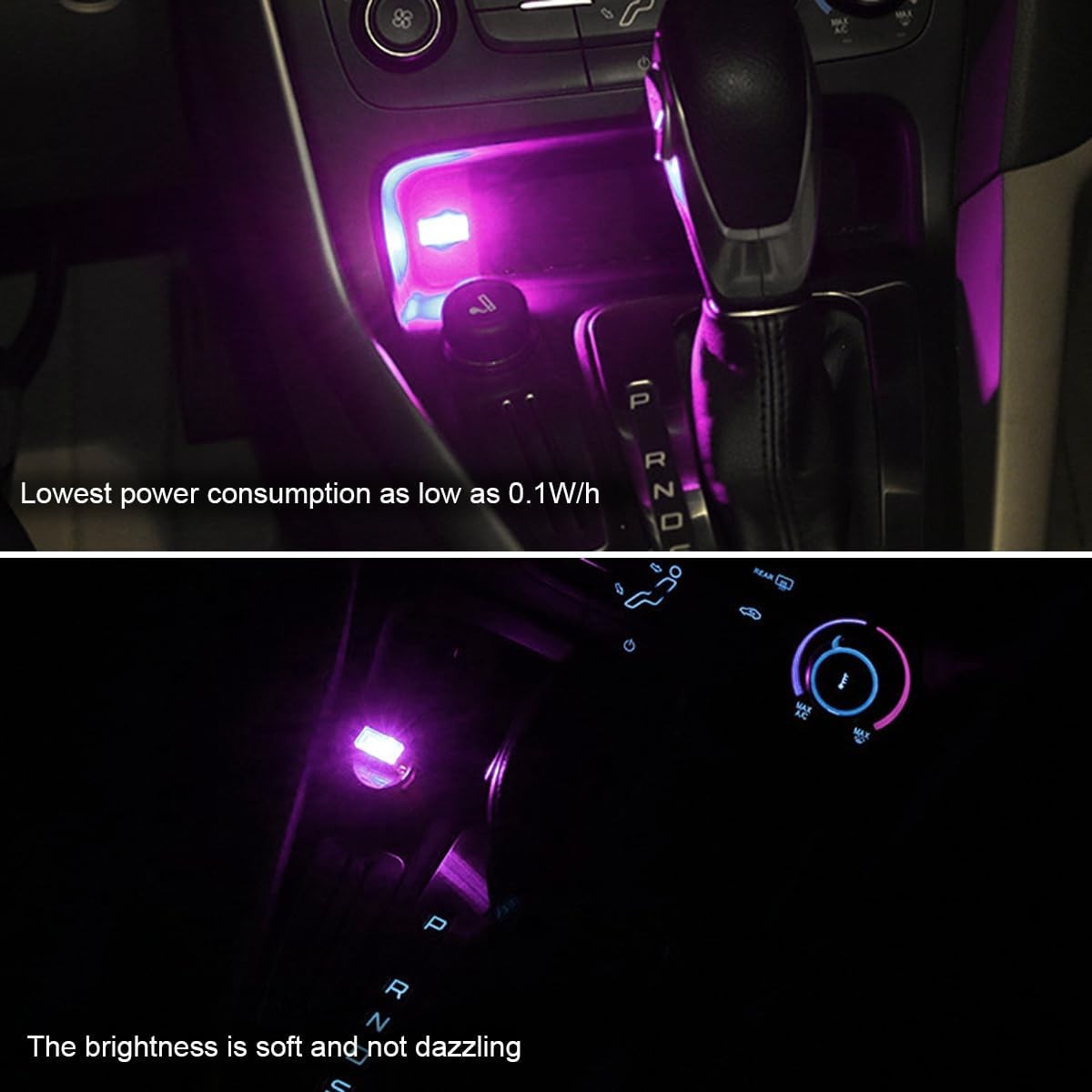 USB Plug-In LED Vehicle Ambient Lighting Kit Portable Mini Night Light SUV