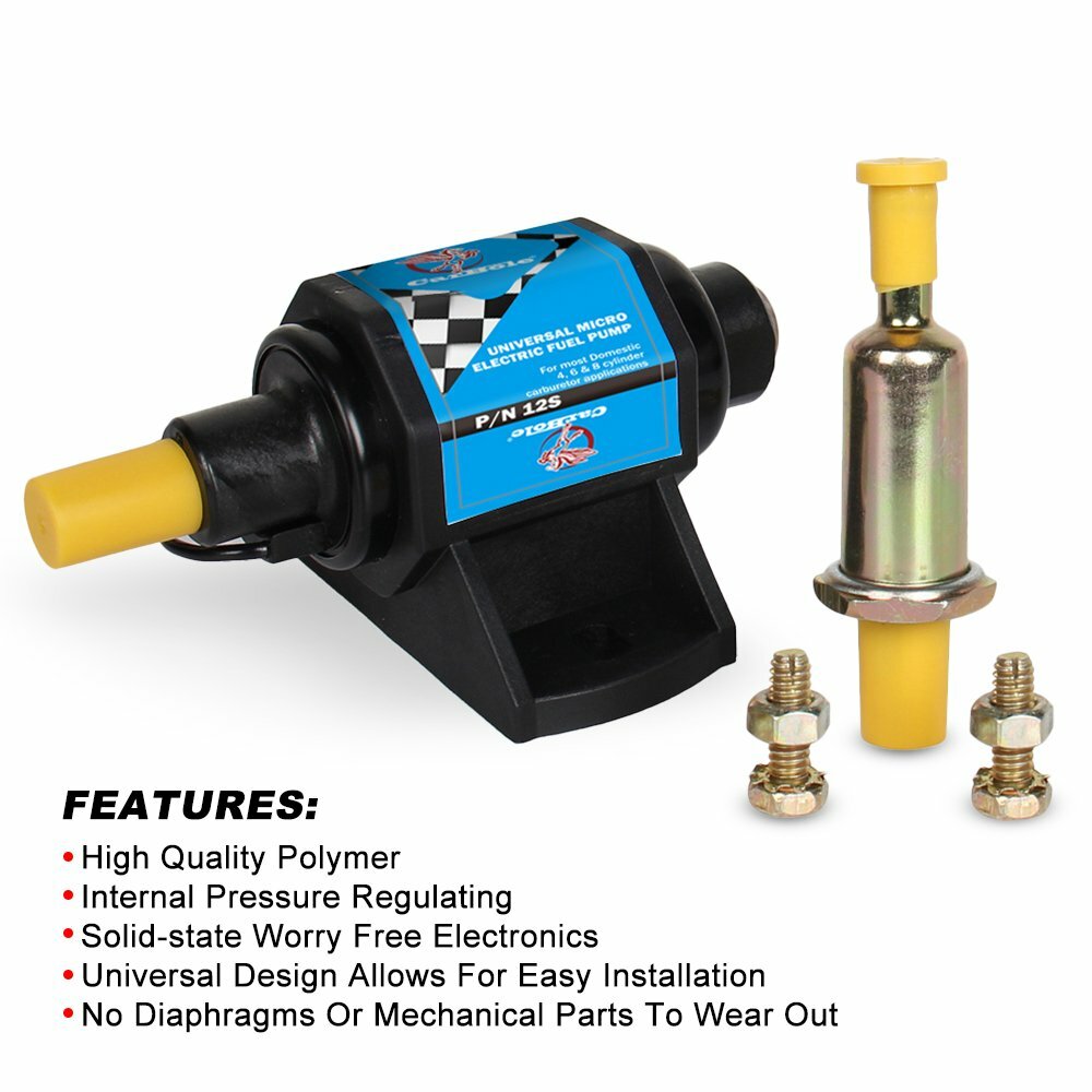 12V Electronic Fuel Pump 35GPH 5/16 Inlet Outlet Diesel Transfer Pump 4-7PSI NEW