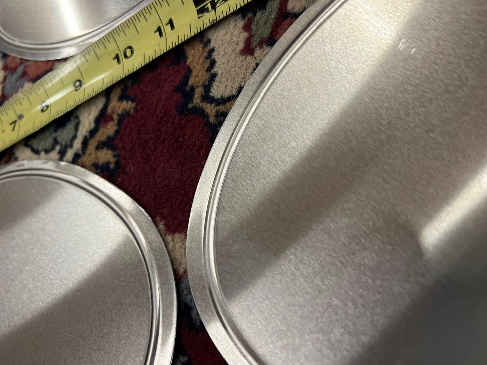 SET OF 3 Custom Size OVAL MC RACING NUMBER PLATES 7”x10”x032″ 1/8” Bead Al New