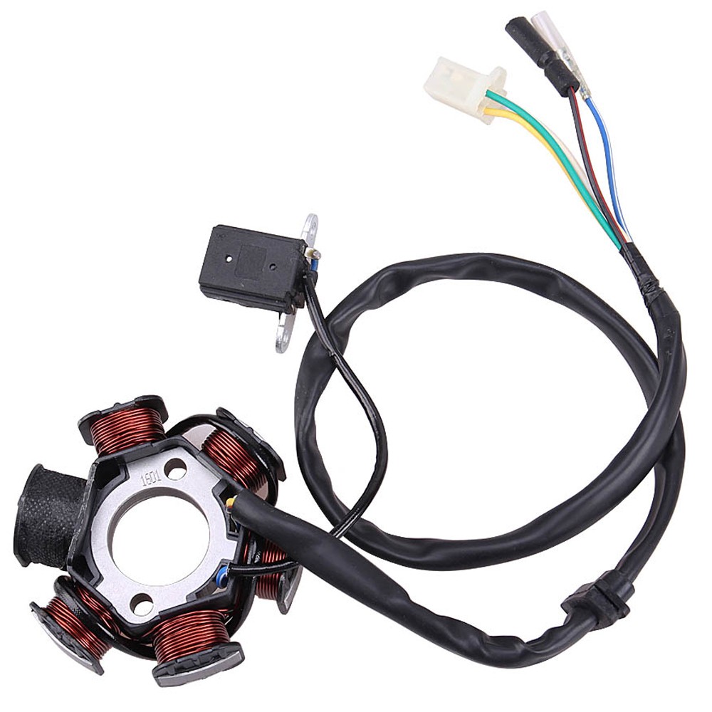 GY6 50cc 110cc 125cc 150cc Moped Scooter ATV Magneto Stator 6 Pole Coil 4 Wire