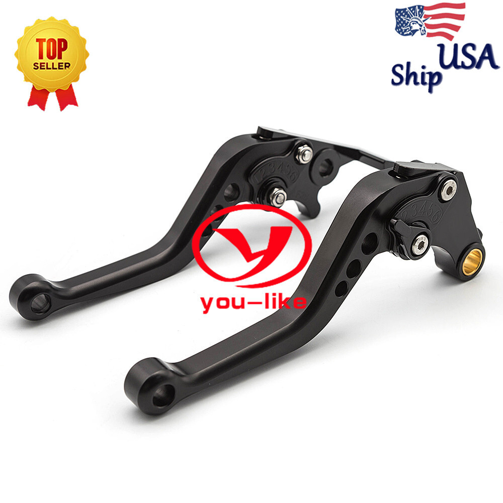 CNC Short Adjustable Brake Clutch Levers For Enfield C5 and B5, 2017 on Euro 4