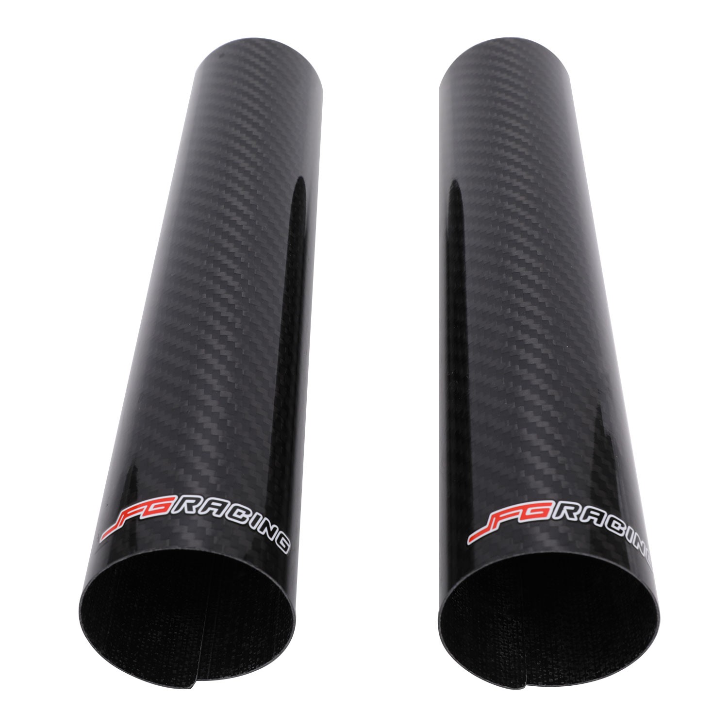 Carbon Fiber Front Fork Shock Guard Covers for Dirt Bike Pit Bike 140-260mm Pair