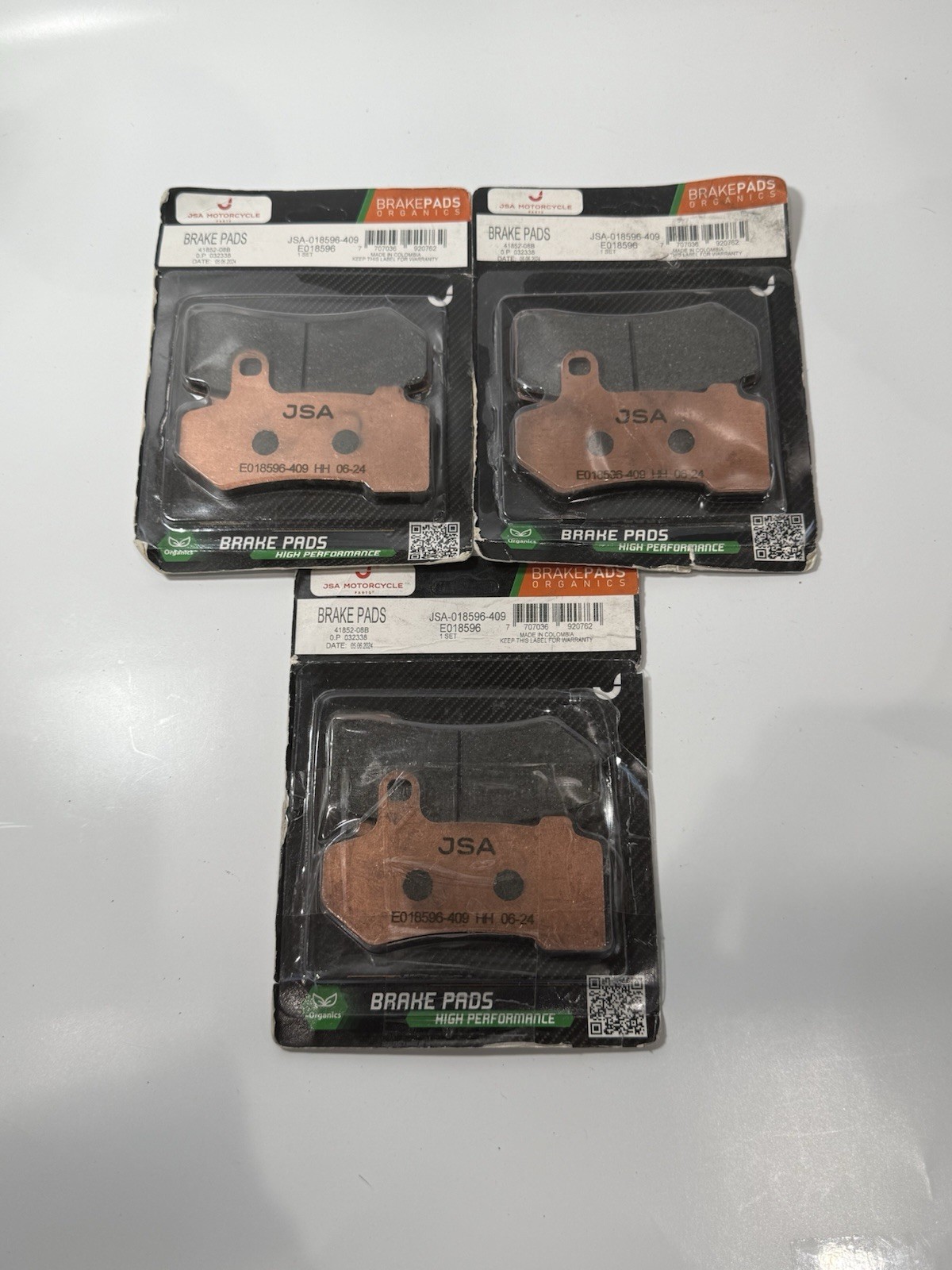 JSA Copper-Plate Brake Pads Set JSA 409, (Harley Davidson FLHR Road King F/R HH)