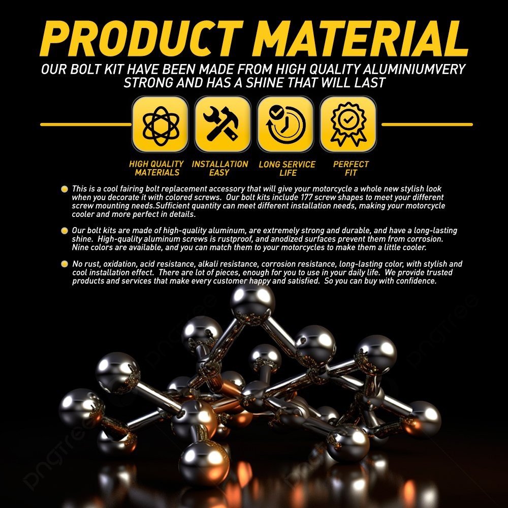 177PCS Fairing Bodywork Kit Bolt Set Screws For CBR600RR Honda 1000RR CBR1100XX