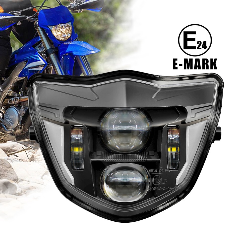 LED Headlight Assembly for Yamaha WR250F WR450F 2015-2025 High Low Beam DRL