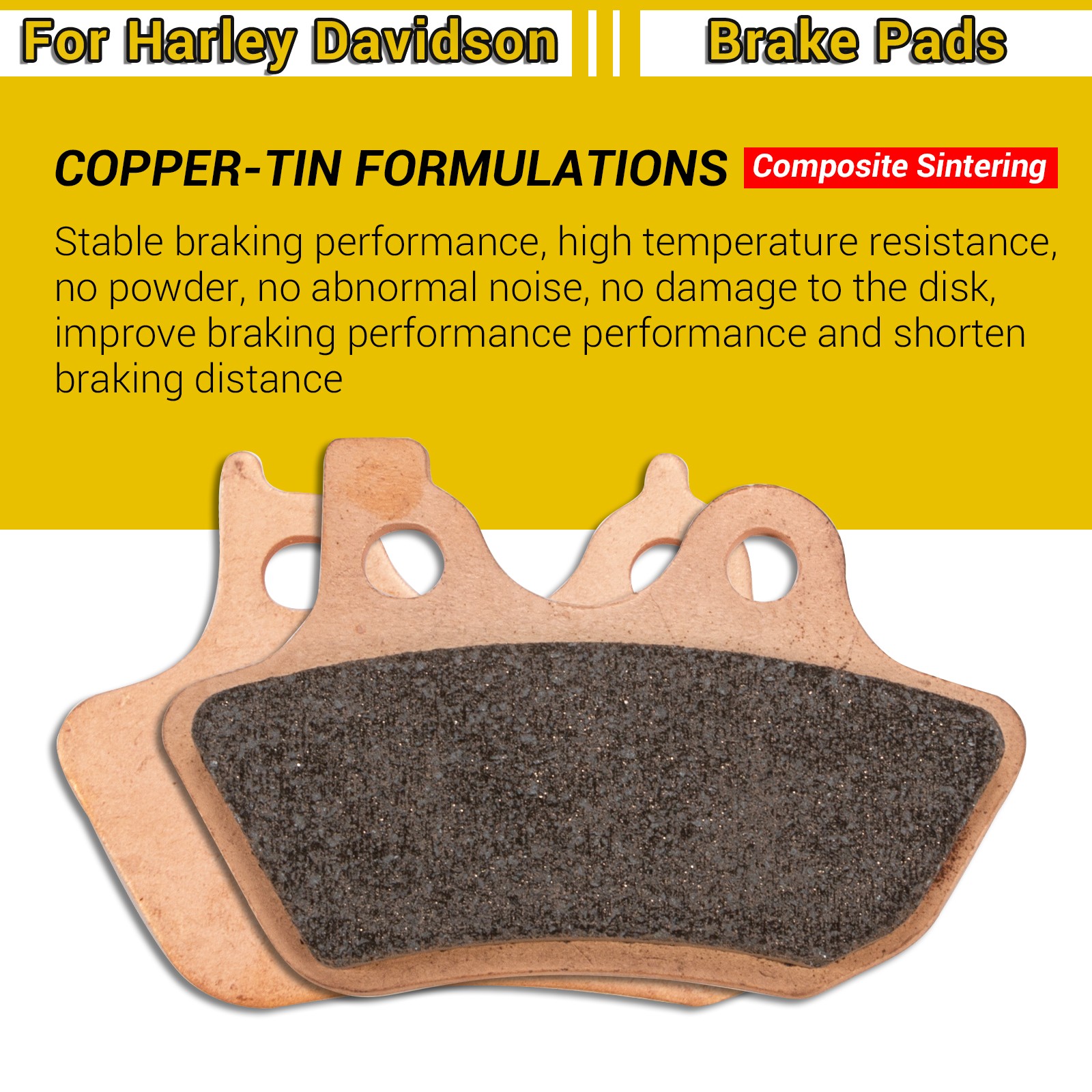 Brake Pads for Harley Davidson Electra Glide Ultra Classic Road King Fatboy Dyna