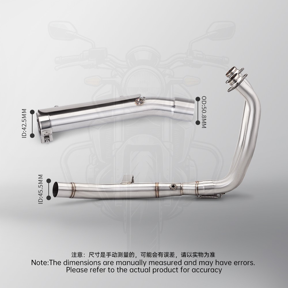 For Yamaha Tenere700 2019-2024 Exhaust System Header Front Link Pipe Stainless