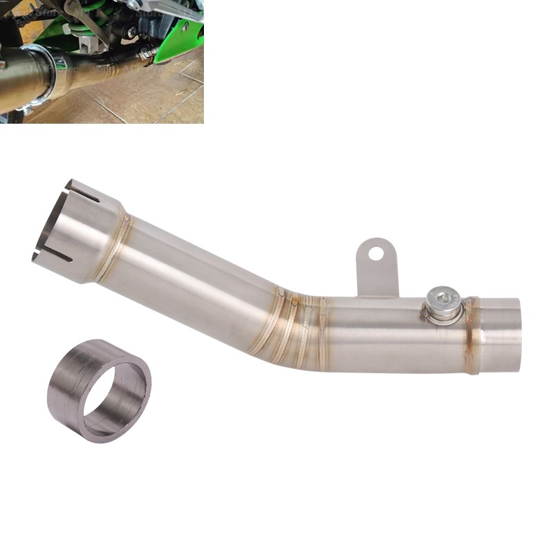 For Kawasaki Ninja ZX6R ZX636 2023 2024 2025 Exhaust Mid Pipe Slip On Stock Tips
